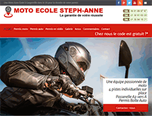 Tablet Screenshot of motoecole-steph-anne.fr